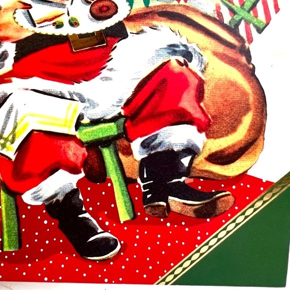 Large Christmas Santa Fake Book Box Decor Gift Holly Jolly HoHoHo Vintage Image - Picture 6 of 13